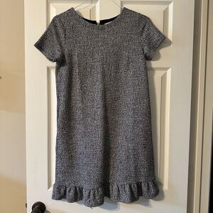LOFT Tweed Boucle Ruffle Dress